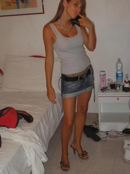 15P Gorgeous blonde teen with small tits posing on camera naked