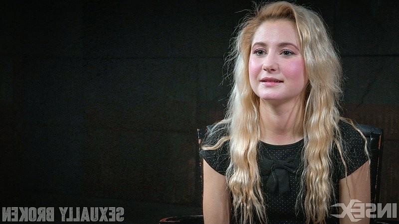 15P Odette Delacroix small tits blonde is chained to machine for for