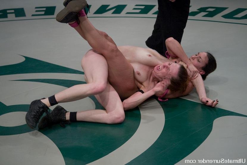 15P Fitness model destroys sexy red head in wrestling then fucks her