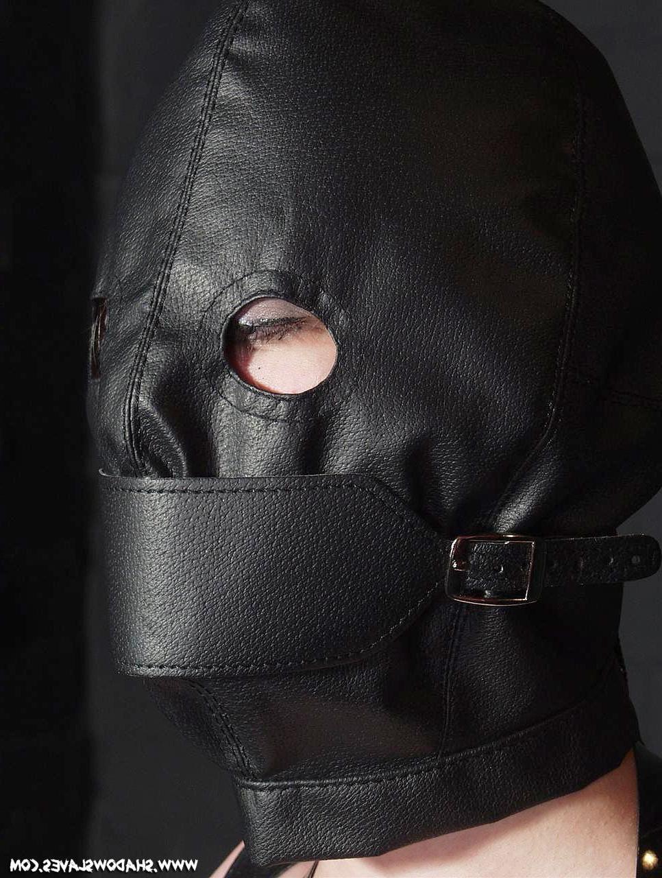 15P Blonde in full leather face hood