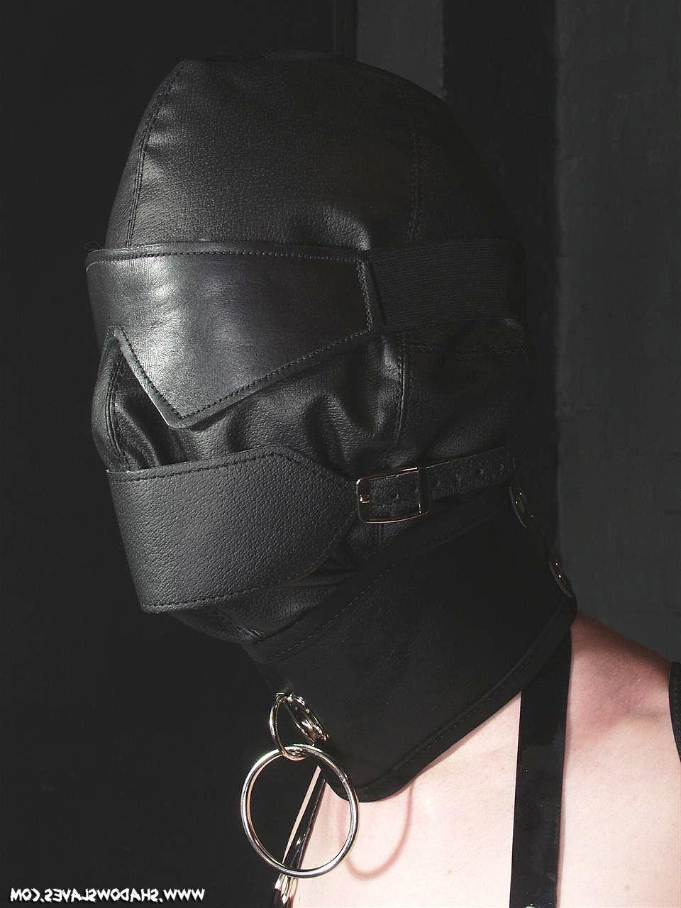 15P Blonde in full leather face hood