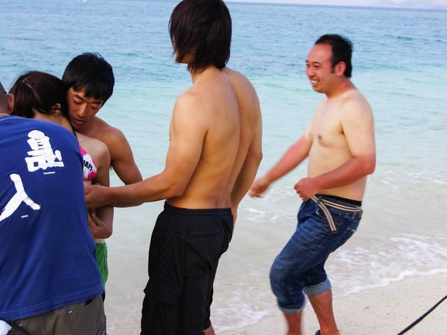 12P Sexy asian models fucked hard for cash in beach orgy