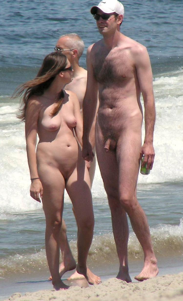 15P Friendly Russian nudists lay on the beach