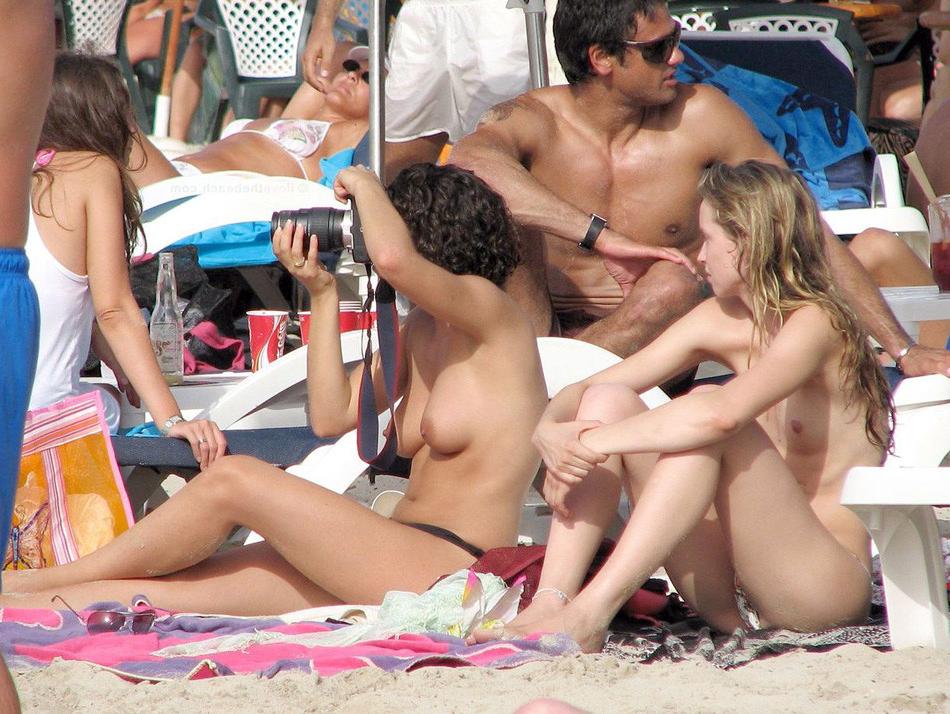 15P Nudist teen friends frolic around at a nude beach