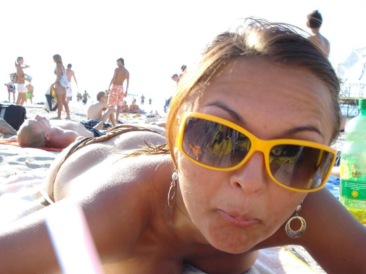 15P A public beach heats up with two hot teen nudists
