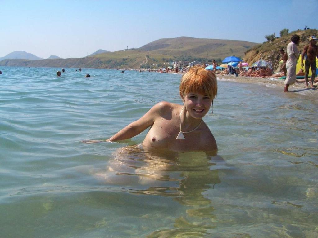 15P Having fun is easy at the beach for two nude teens