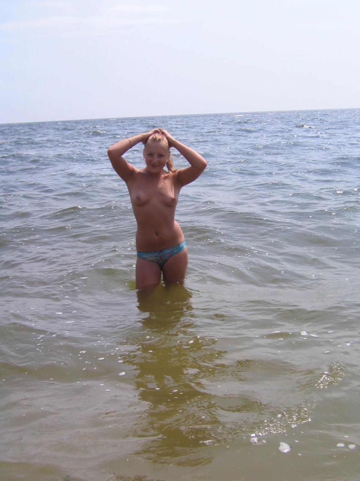 15P Having fun is easy at the beach for two nude teens