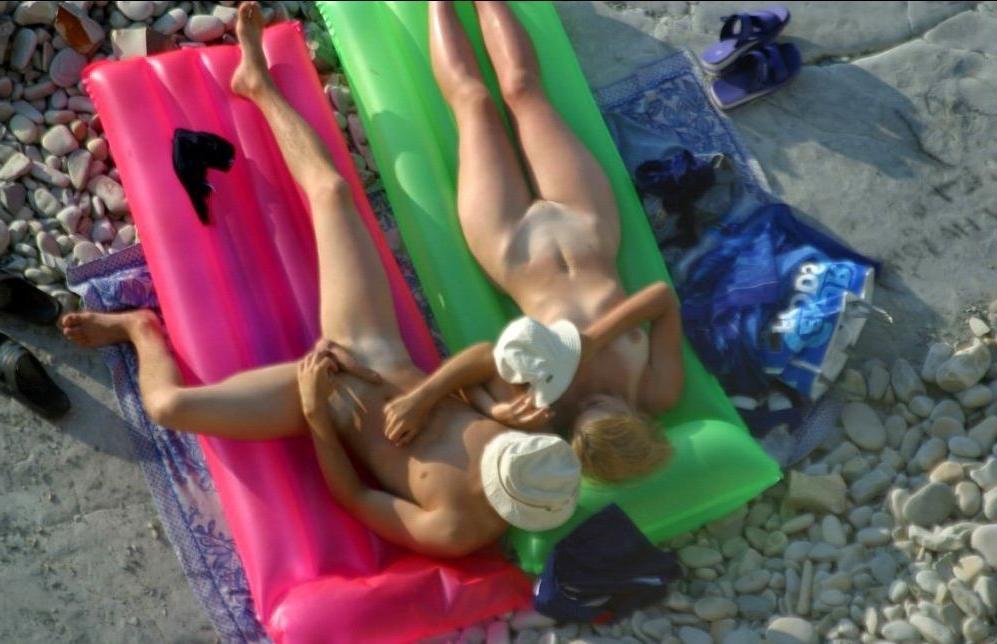 15P Watch these smooth nudists play at a public beach