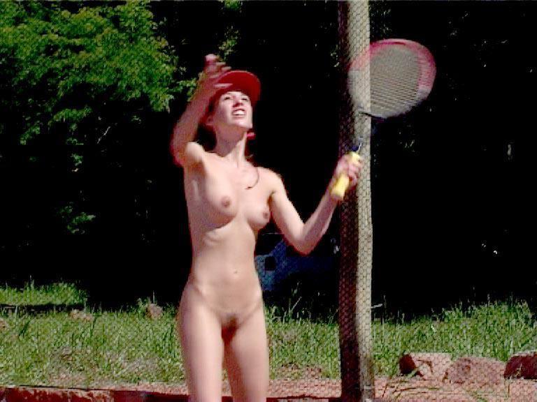 15P Friendly young Russian nudists lay on the beach