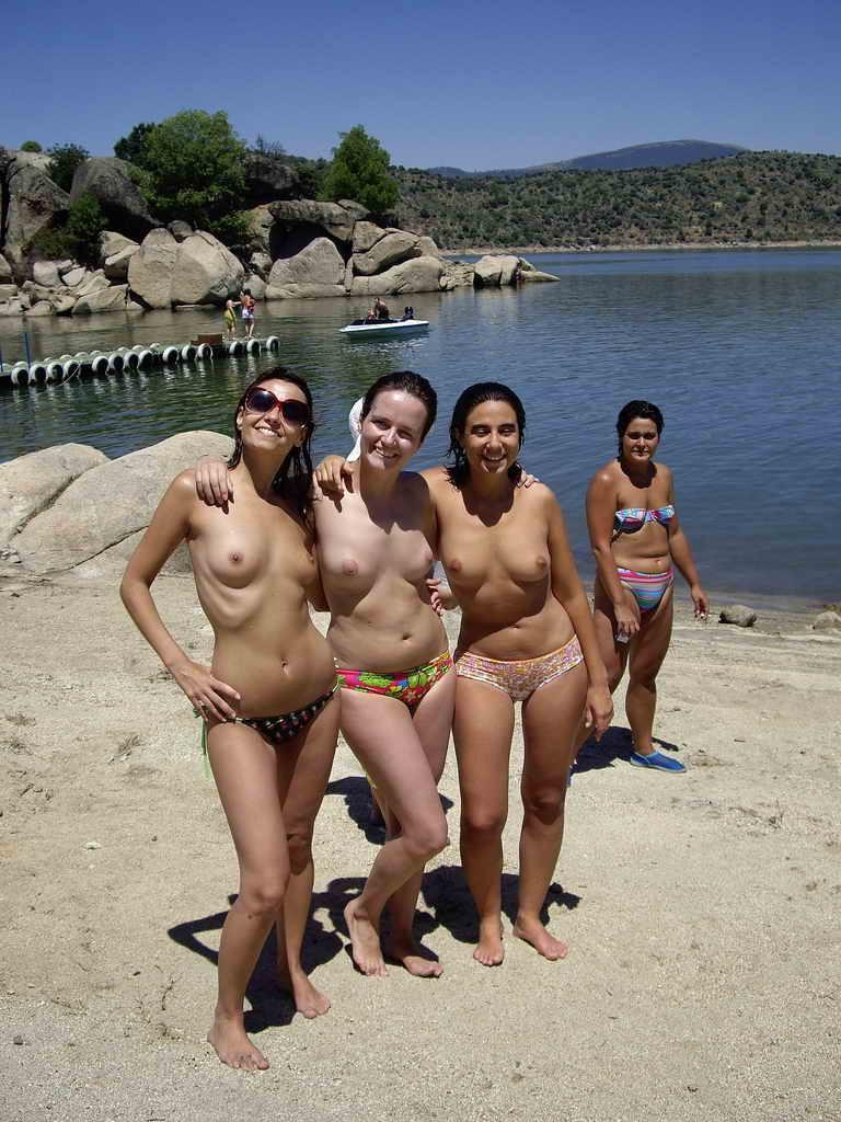 15P Blonde amazes the nude beach with her sexy body
