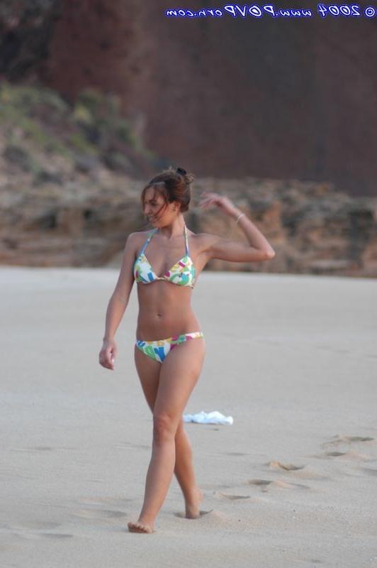 16P Sexy young petite amateur girl at the beach and sucking dick cum
