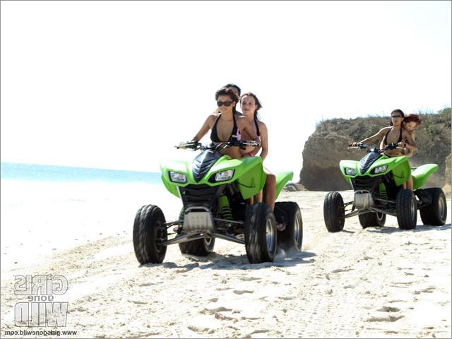 15P Naked babes getting wild on the beach