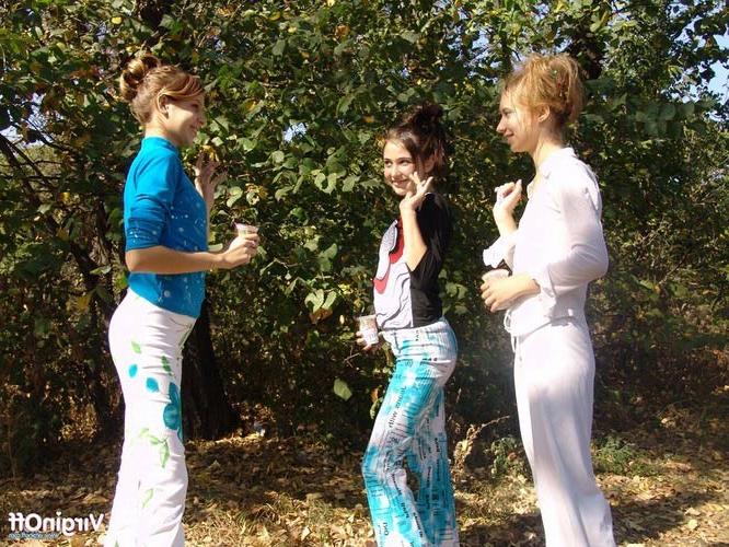 17P Three young playful cuties have naughty lesbian fun in the woods