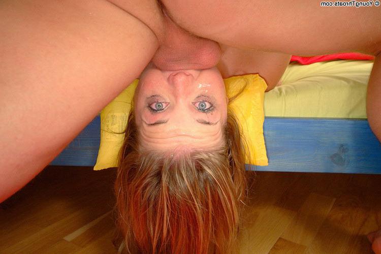 17P Beautiful young blonde coed getting a huge load into her mouth