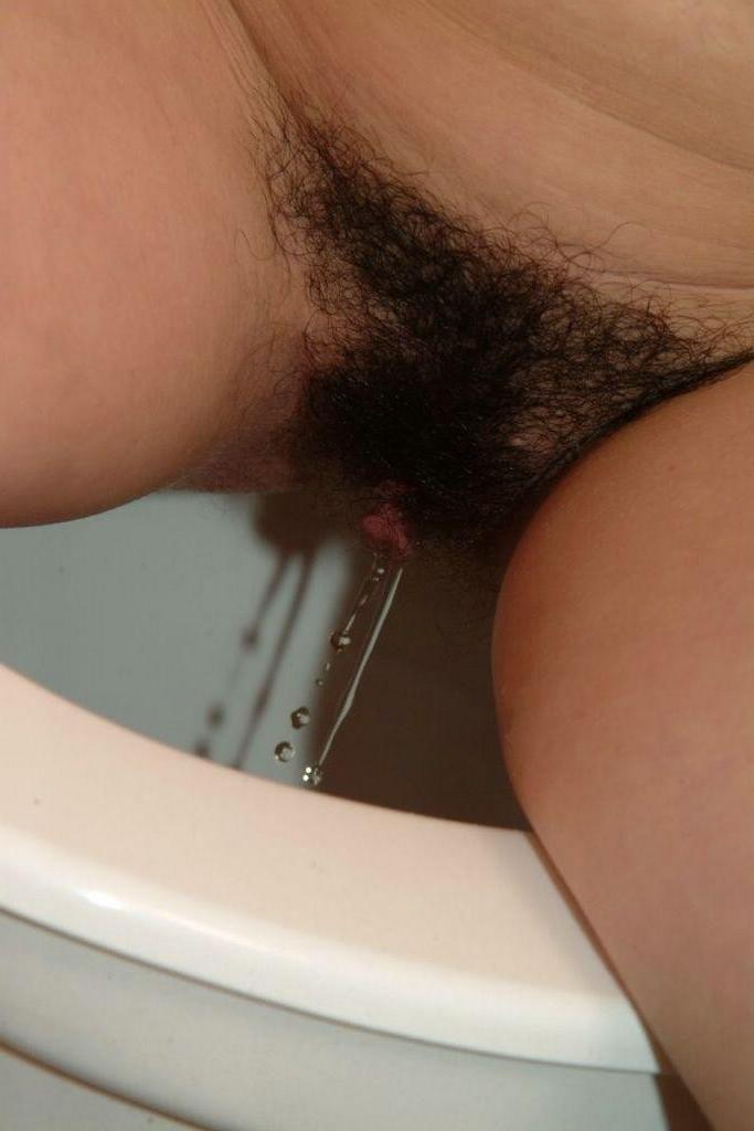 20P Pissing babe spreads her hairy pussy while teasing
