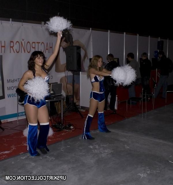 15P Bare titted painted girls wildly dance in small shorts