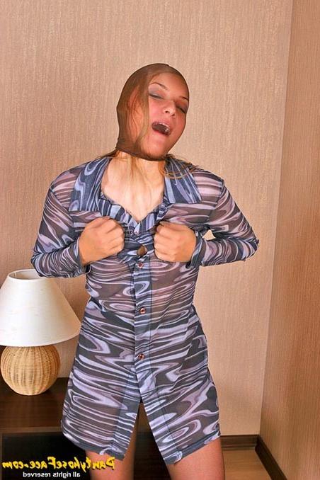16P Teen with pantyhose and nylon all over her body