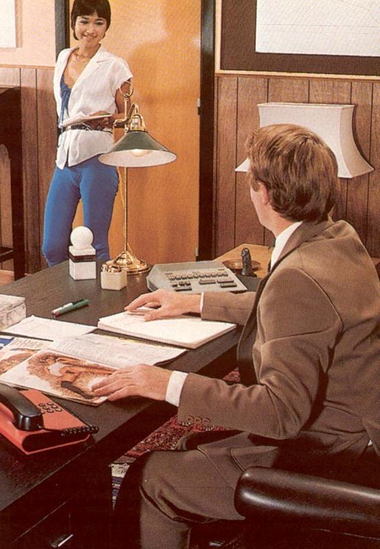 16P Eighties secretary fucking her two chiefs