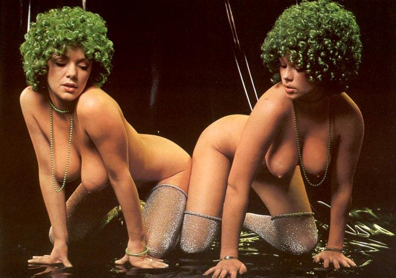 16P Two lesbian bush nymphos oiled up and doing it all