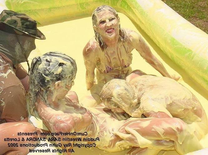 16P Pudding wrestling and cumshot