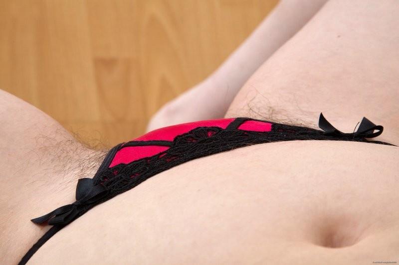 15P Sweet blonde Emma spreads her hairy pussy