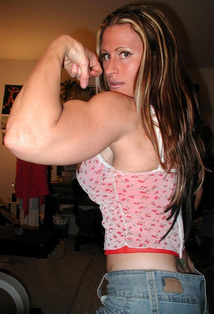 12P Beautiful Fitness girl posing sexy and showing off her rock hard