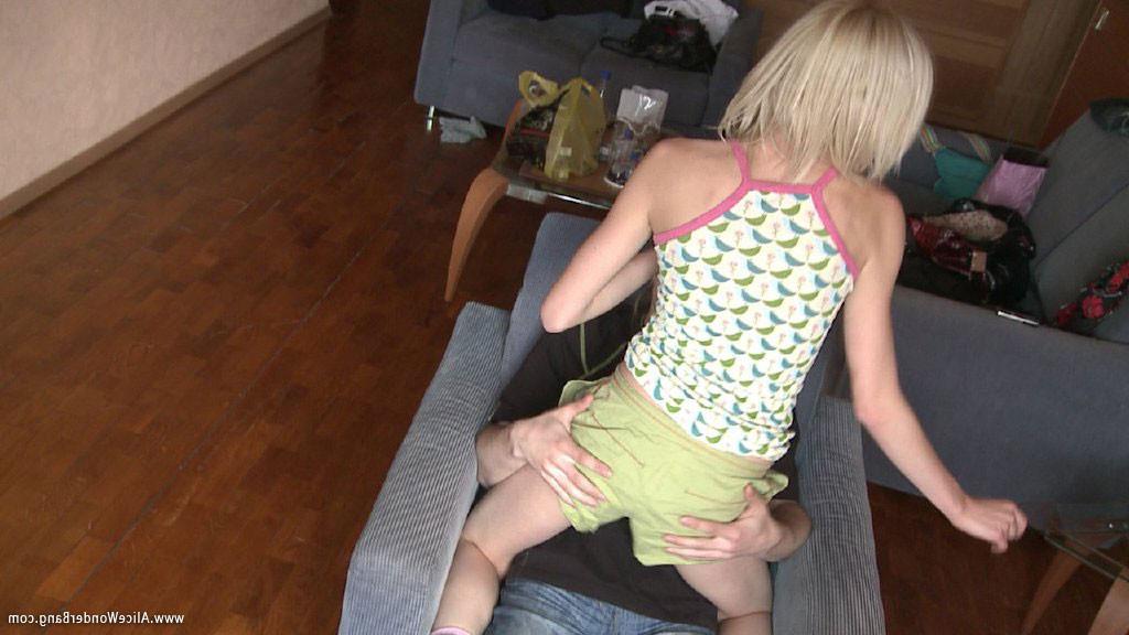 15P Young blonde giving blowjob