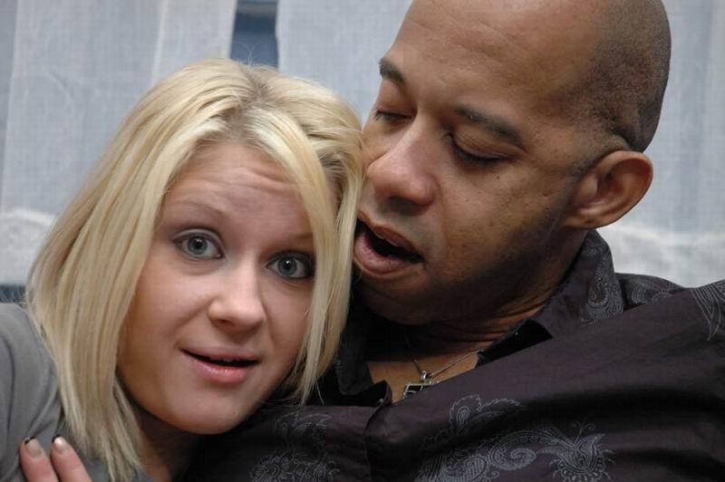 16P Horny blonde college girl amateur monster cock interracial sex