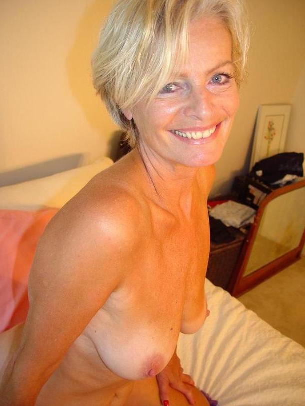 17P Small Titted Blonde Milf Spreading Her Hairy Pussy