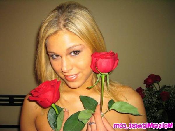 16P Teen hottie in bed with teddy and roses