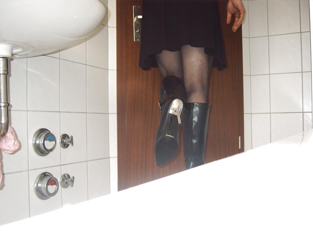 14P Nylon , Leggings , Black High Heels