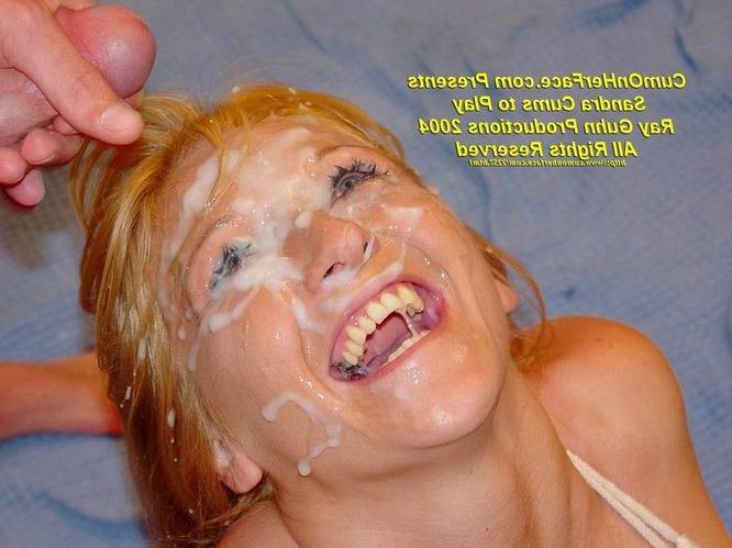 16P Blonde girl gangbang and messy facial