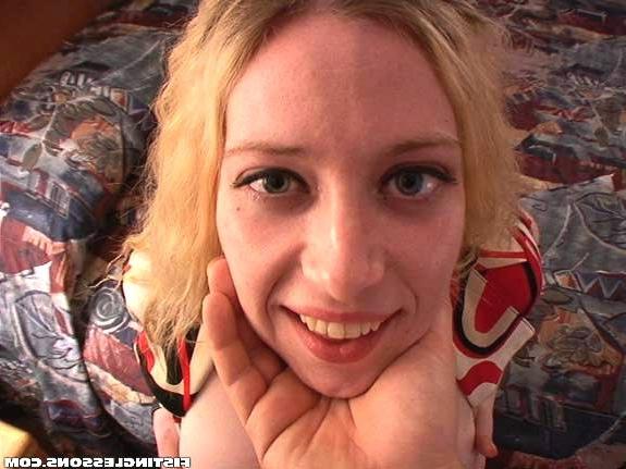 15P Freaky fisting blonde slut