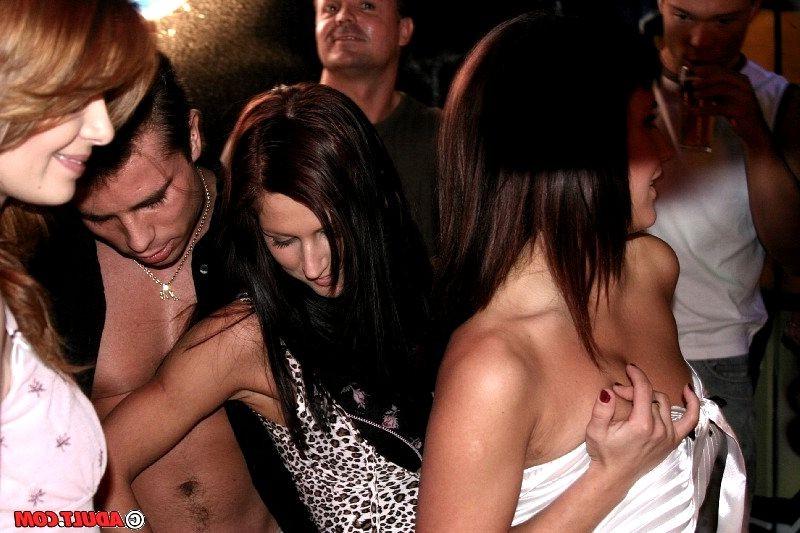 16P Hot club party turns into hardcore public groupsex fuck fest