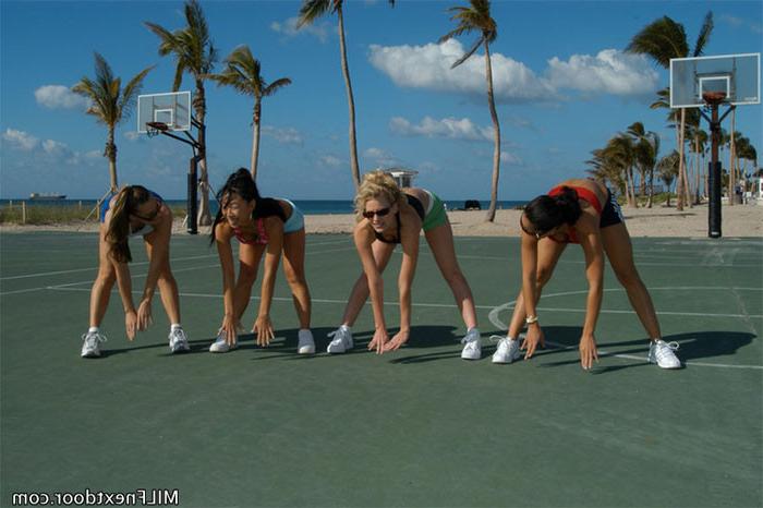 12P These 4 milfs let loose after their tough workout