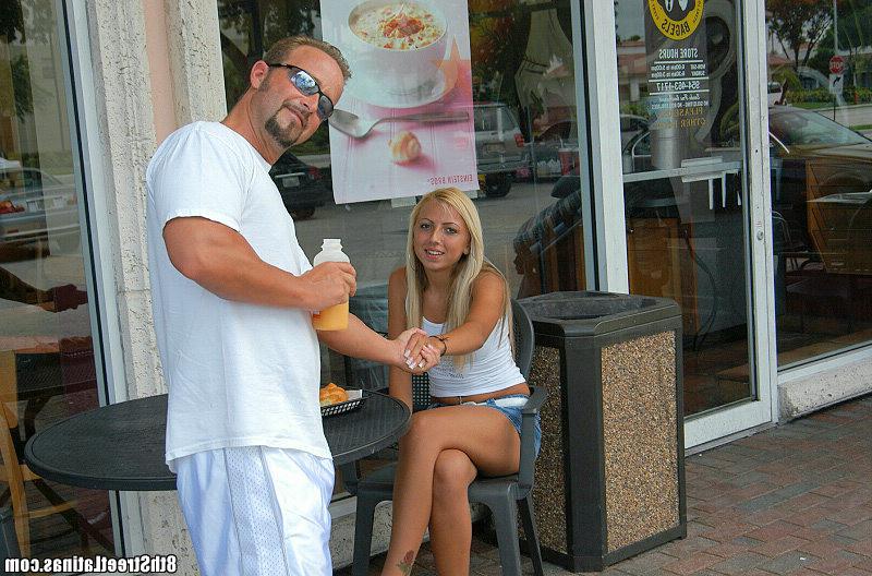 15P Super cute blonde latina with killer ass gets banged on first day in usa