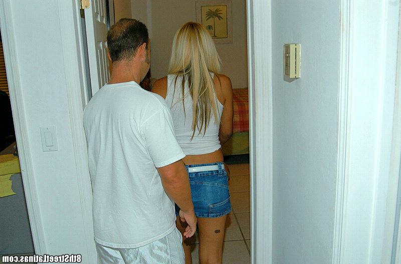 15P Super cute blonde latina with killer ass gets banged on first day in usa