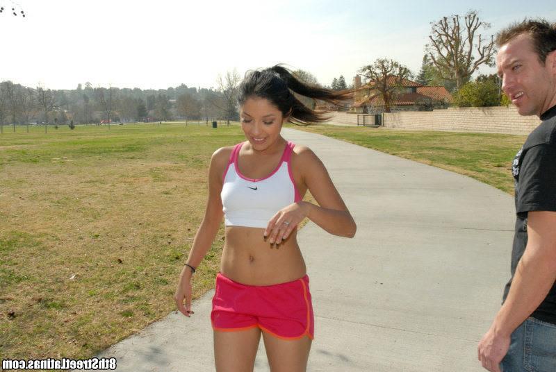 15P This sexy workout latina is gettin creamed up in these amazing pics