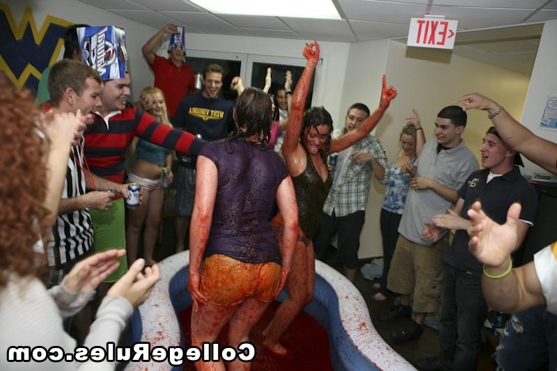 15P Naughty college girls were drunk and having girl to girl sex