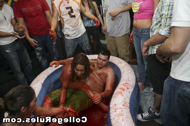 15P Busty college girl is fucked by three pervert boys