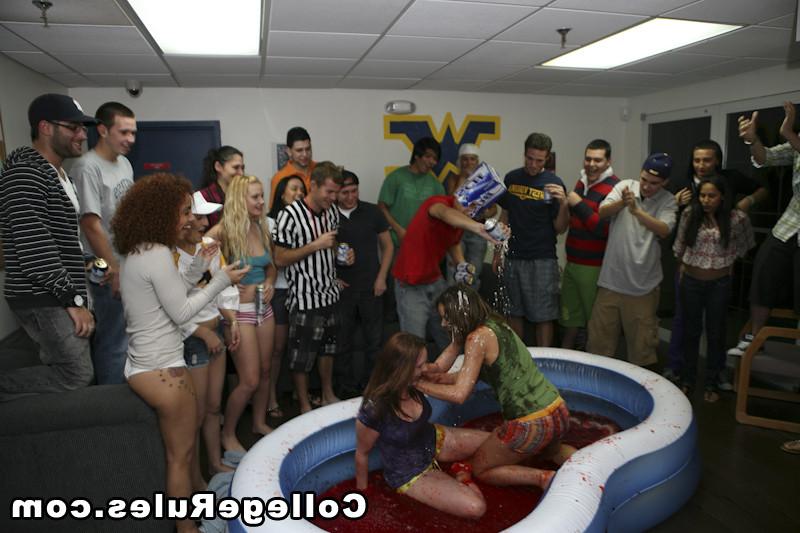 15P Busty college girl is fucked by three pervert boys