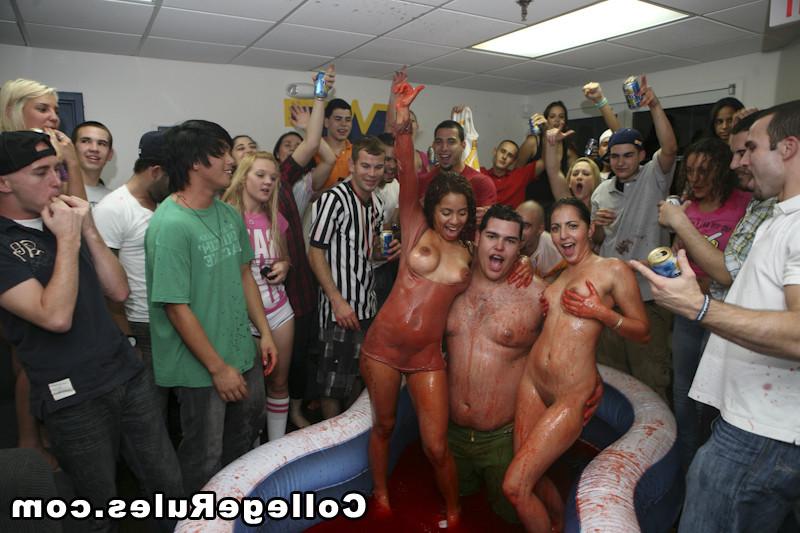15P Busty college girl is fucked by three pervert boys