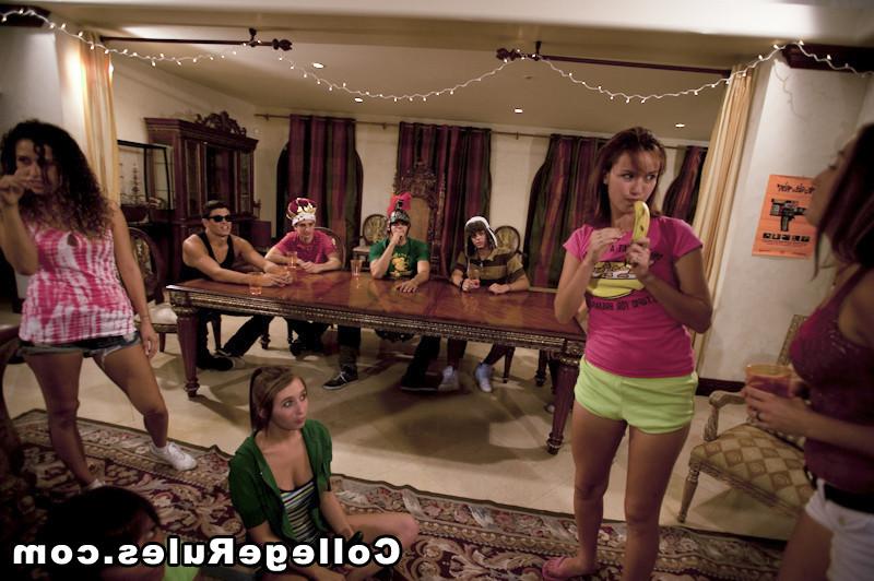 15P Pretty college girl is fucked from behind after party