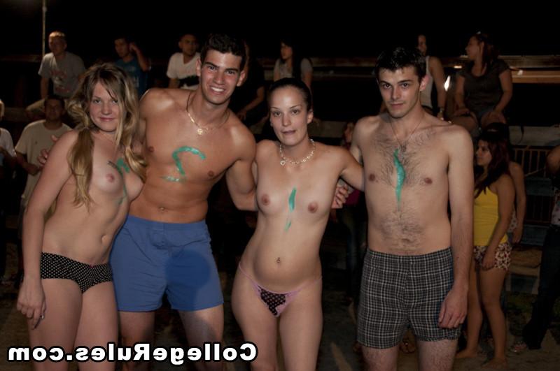 15P Busty college girl is fucked by three pervert boys