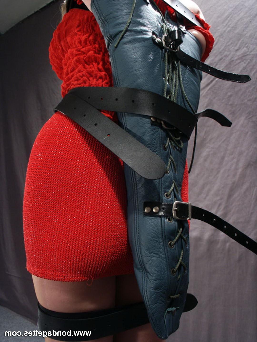 14P Beautiful amateur subbie Isanne is tied up in an arm binder rest