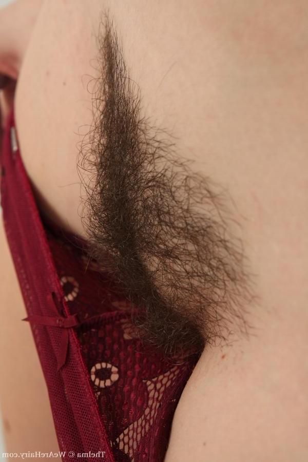 16P Brunette babe strips to show her hairy pussy