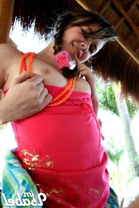 16P Small teen girl flashing in skirt