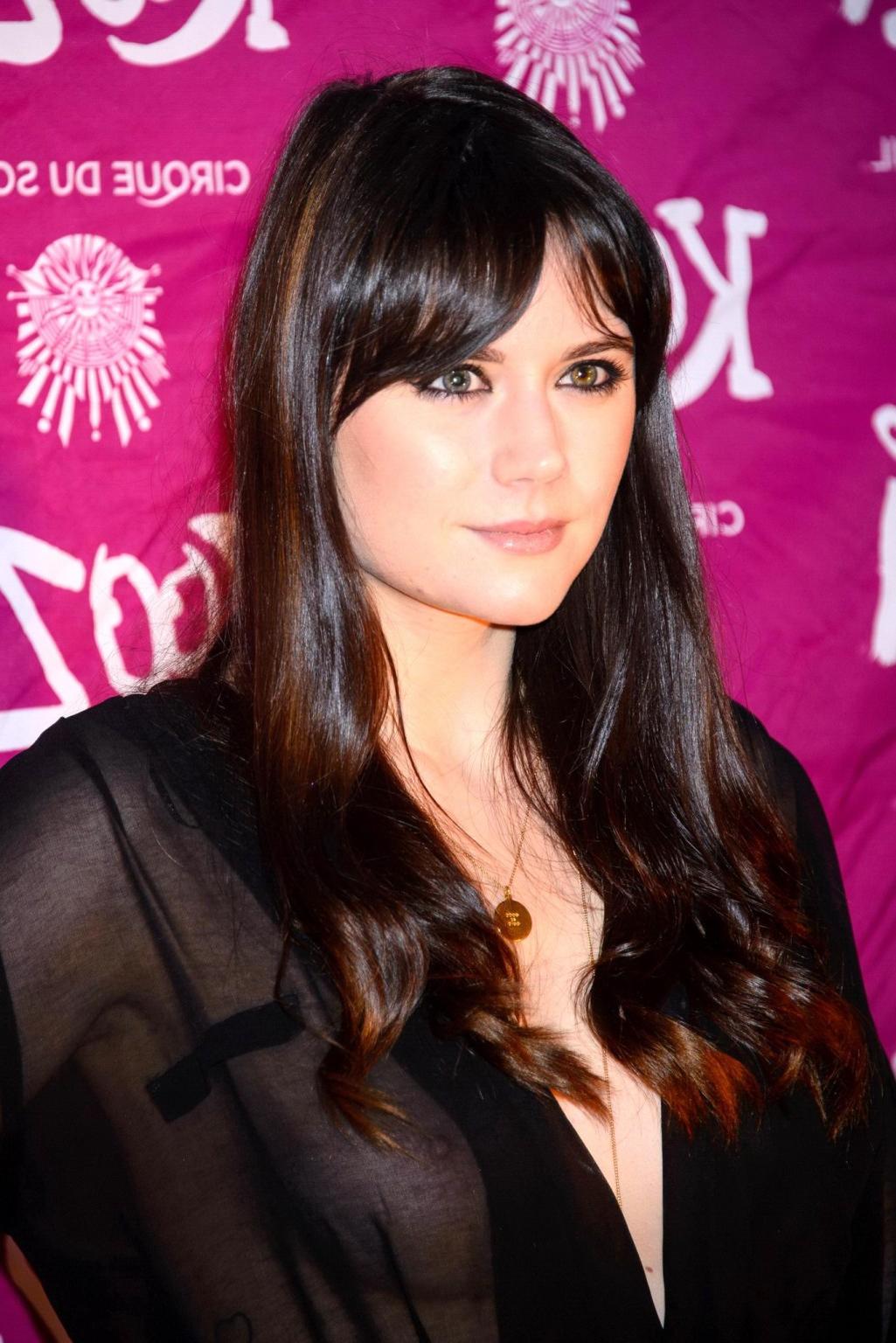 16P Lilah Parsons shows off herb boobs and legs wearing see through shirt leather sk