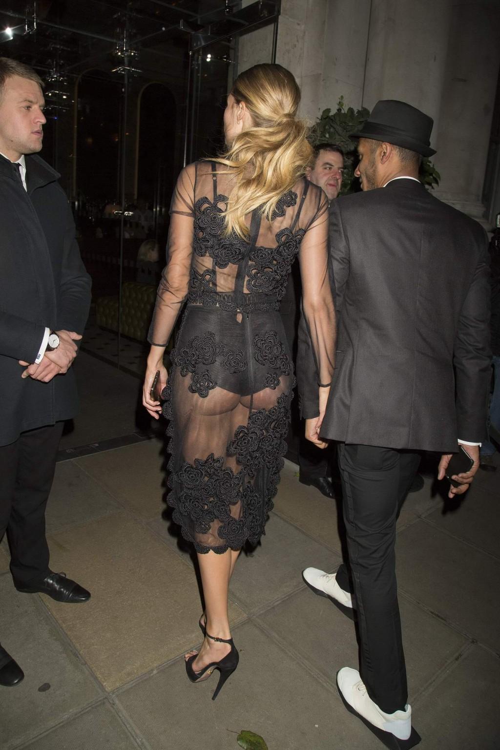 16P Doutzen Kroes see through to undies at Victorias Secret Fashion Show After Party