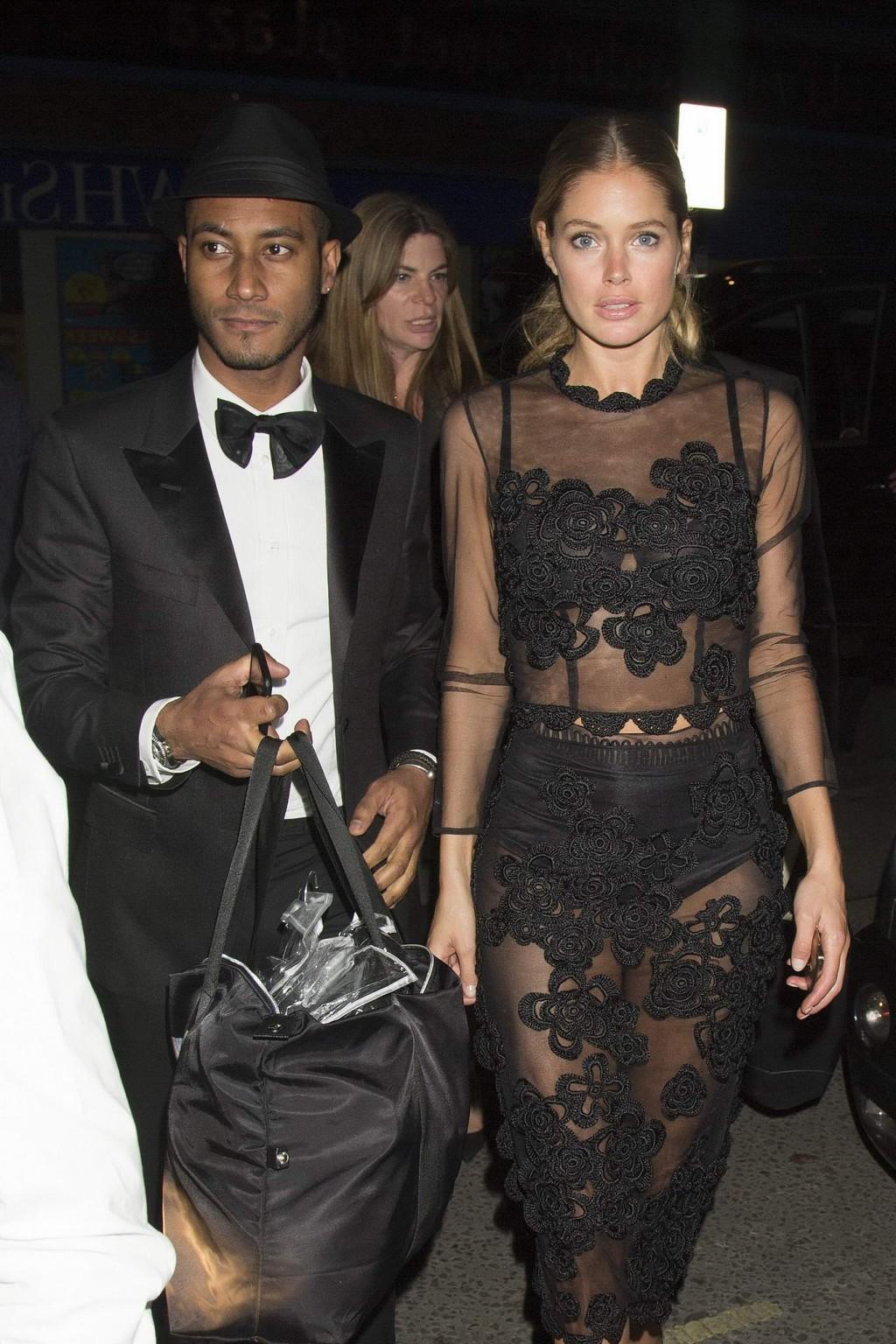 16P Doutzen Kroes see through to undies at Victorias Secret Fashion Show After Party